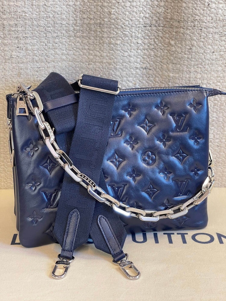 100 Original Louis Vuitton Coussin PM Dark Blue Preloved Designer